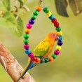 thumbnail image 2 of Large Bird Swing Toys, Big Parrots Chewing Natural Wood With Bells Toys, 2 of 5