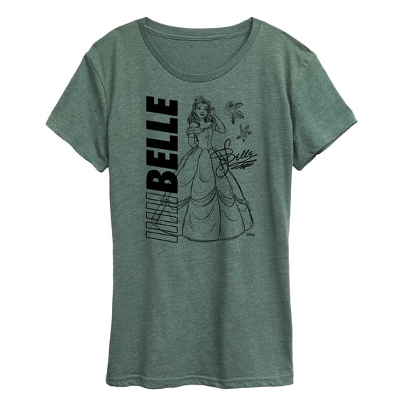 Disney Princess - Belle Sketch - Women's Short Sleeve Graphic T-Shirt