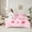 Pink Red A, variant on Homewish Bow Bowknot Ribbon 7-Piece Twin Bedding Sets,Red Sweet Cherry Bedding Comforter Set,Pink First Letter M Sheet Sets For Girls,Super Cozy Room Decor Reversible