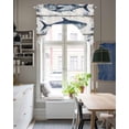 thumbnail image 5 of Coastal Fish Kitchen Swag Valances for Windows, Modern Oil Painting Ocean Nautical Swag Valances Curtains for Living Room, Rod Pocket Window Treatments for Bathroom, Bedroom, Cafe, 56"x36", 5 of 6
