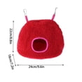 thumbnail image 2 of Barhoo Large Winter Warm Bird Nest House Parrots Bird Bed Cage Hanging Plush Hut for African Grey Lovebird Cockatiel Conure Soft Cozy Hideout Stress Relief Sleeping Nest Easy Clean Cage Accessory, 2 of 5