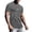 Grey, variant on Male Summer Seasons Leisure Fashion Solid Color Contrast Design Short Sleeve Tops Shirt T Shirt Men T Shirts Men T Shirt Packs Men T Shirts V Neck Pack Designer T Shirts for Men T Shirt Man