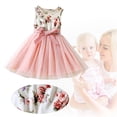 thumbnail image 2 of Gunia Little Girls Hawaiian Dress Sleeveless Infant Kids Baby Floral Mesh Vest Pink Travel Casual Dress Sundress For Holiday Beach Pink Dress For Toddler Girls 2-7 Years, 2 of 8