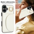 thumbnail image 5 of Allytechgroup Wallet Phone Case for Apple iPhone 16, Shockproof PU Leather TPU iPhone 16 Case with Card Holder & Ring Stand Protective iPhone 16 Cover, White, 5 of 7