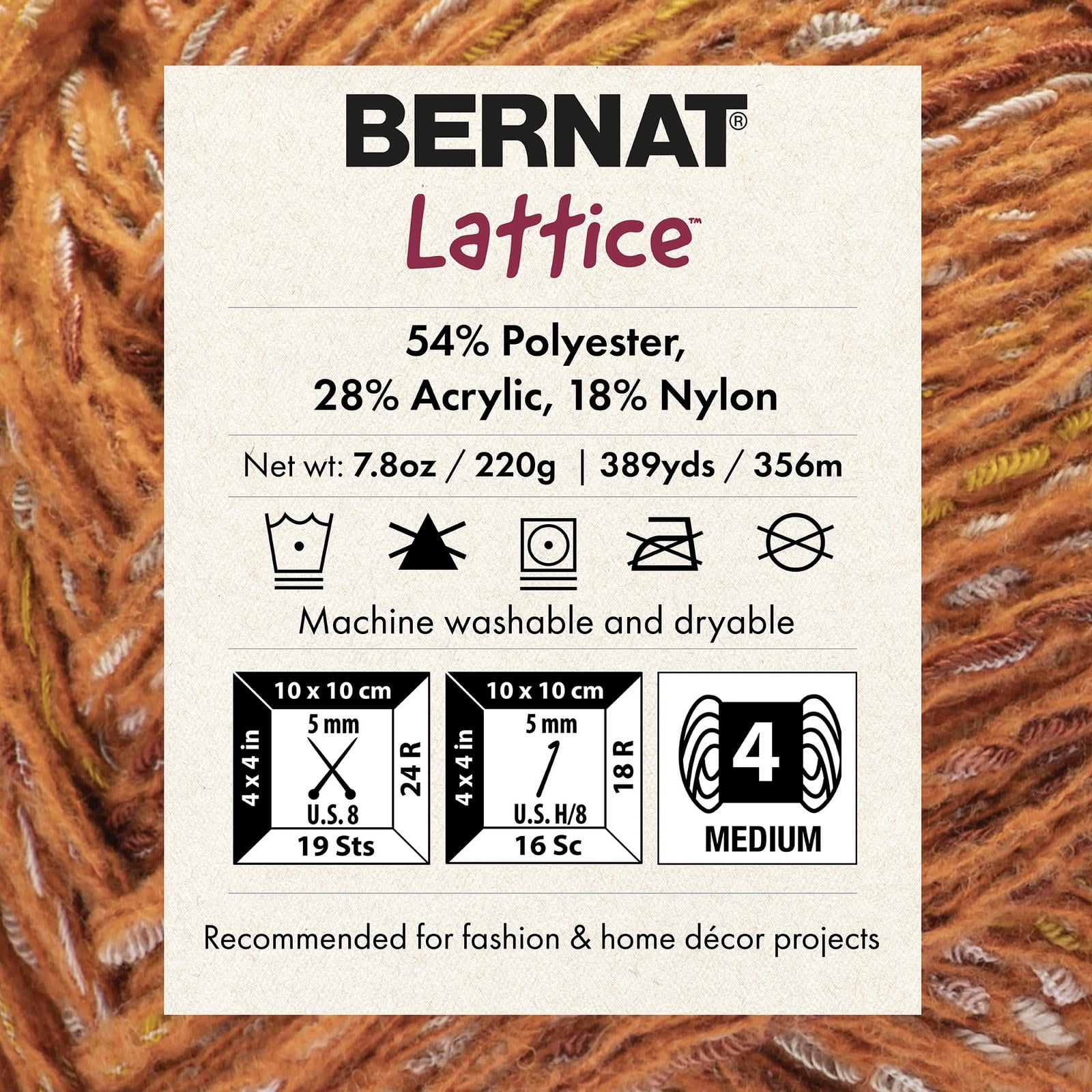 Bernat® Lattice™ #4 Worsted (Medium) Blend Yarn, 7.8oz/220g 389 Yards