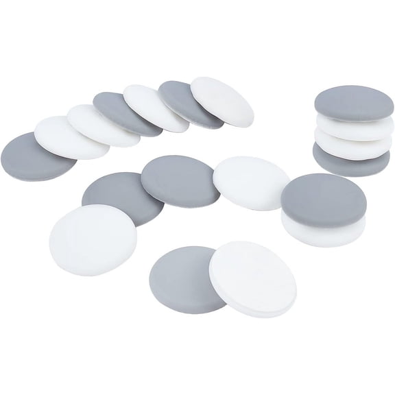 Set of 20 Door Stopper Wall Protector Strong Adhesive Rubber Bumper Protector Seamless Round Door Knob Wall Shield(White Grey) Diameter:1.73inch Thickness:0.37inch Colorful