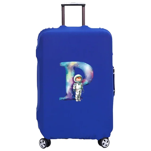 Housse de Valise Lavable Housse de Protection Étui Anti-Rayures Housse Adaptée Motif Imprimé Astronaute Convient aux 18-32 Pouces 8astronaut letter P L