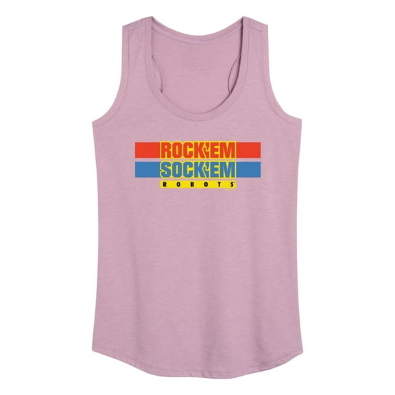 Rock 'Em Sock 'Em Robots - Rock 'Em Sock 'Em Robots Logo - Women's Racerback Tank Top