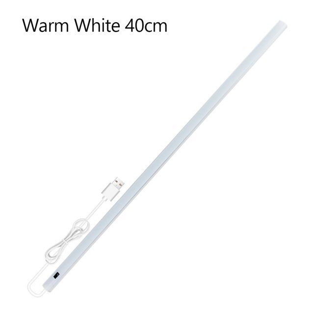Lámpara de noche con sensor ajustable de alto brillo alimentada por USB para Hotel, sala de estar, cocina, barra de luz para armario, accesorio Iluminación y accesorios Blanco cálido 50cm Bearachild HA006681-08B