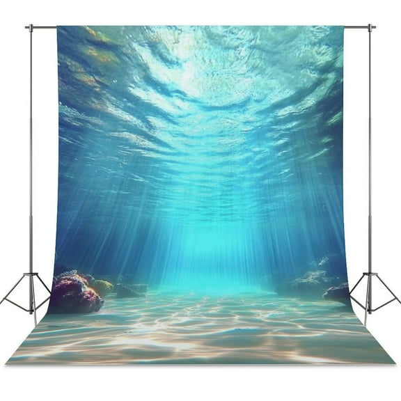Bright Sunshine Through Deep Blue Sea Backdrops for Photography Kids Adult Photo Booth Video Shoot Vinyl Studio Prop