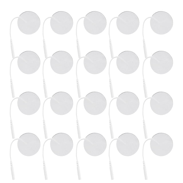 20 unidades/bolsa de almohadillas de electrodos TENS de 3,5 cm de diámetro para máquina de fisioterapia masajeadora TENS