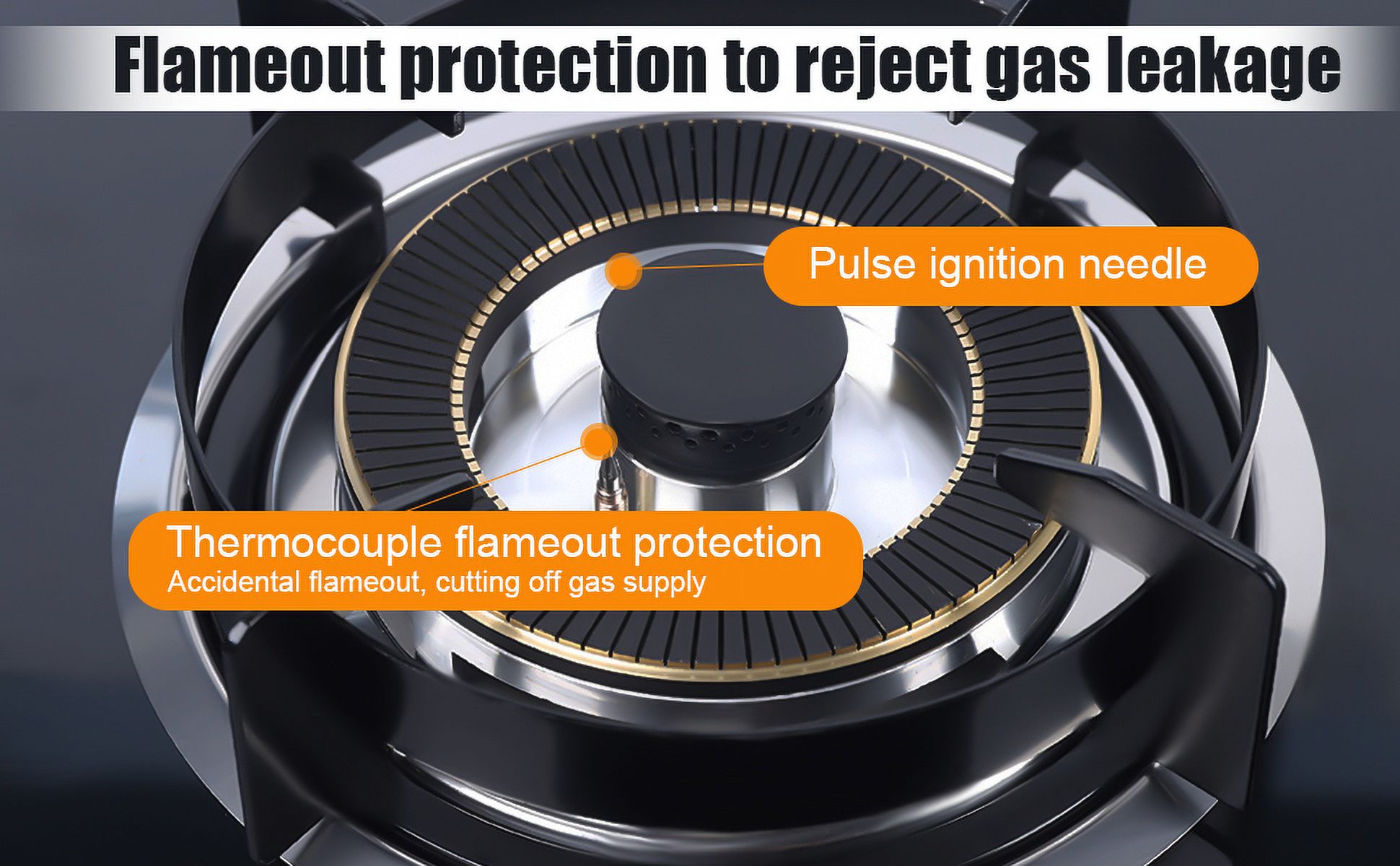 Miumaeov 28" Black Tempered Glass Panel Built-in Gas Cooktop Dual Fuel Cooktops with Strong Flame Natural Gas Stove Countertop Gas Hob 2 Burners Cooktops Gas Cooker for Griddle Pan