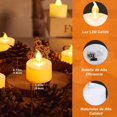thumbnail image 2 of Velas LED Sin Llama, 48PCS Velas LED Pilas, Flama Realista, Velas Eléctricas Impermeables, LED Velas de Té Decorativas, Libres de Humo, para Navidad, Halloween, Bodas, San Valentín, Fiestas, Hogar, 2 of 4