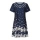 thumbnail image 4 of Moda impresa casual verano cuello redondo manga corta ahueca hacia fuera el vestido de mujer Pompotops  ghjkhdj12209, 4 of 8