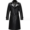 thumbnail image 5 of Y Otoño Invierno Abrigos de Cuero Real Chaqueta de Hombre Gabardina Larga Solapa de Piel de Oveja Natural Casual para el Hogar, 5 of 5