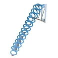 thumbnail image 6 of Miumaeov 12.5ft Wall Mounted Retractable Attic Stair 12 Steps Folding Pull Down Loft Ladder (Titanium Magnesium Alloy, Blue), 6 of 16