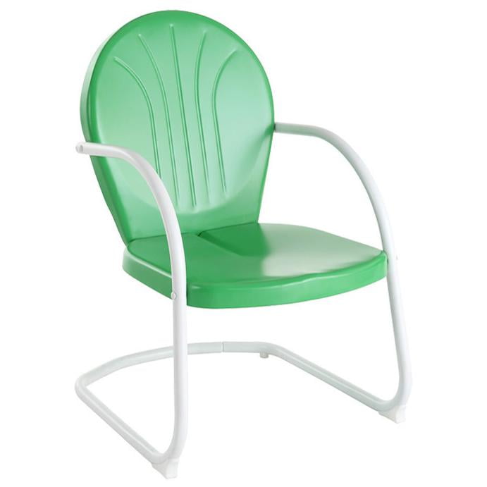 Crosley Furniture Griffith Vintage Inspired Outdoor Backyard Patio Chair, Green