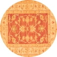 thumbnail image 1 of Ahgly Company Indoor Round Oriental Orange Traditional Area Rugs, 8' Round, 1 of 1