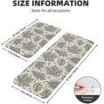 thumbnail image 3 of Maple Leaves Fall Kitchen Mats Set of 2 Grey Gray Autumn Leaf Thanksgiving Kitchen Rugs for Floor Holiday Seasonal Kitchen Decor Bath Laundry Room Doorway Absorbent Mats,17x29 and 17x47 Inch, 3 of 6