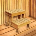 thumbnail image 2 of ALEKO KDS06 Hemlock Wood Sauna Step Stool Bench and Storage Shelf, 2 of 3