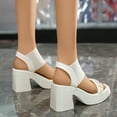 thumbnail image 5 of Wavsuf Sandals for Women Casual Summer Beige Sandals Shoes Size 4.5, 5 of 5