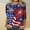 Dark Blue, variant on Alllist Spring Tops for Women 2024 American Flag Crew Neck 3/4 Sleeve T-Shirts Summer Blouses