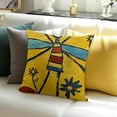 thumbnail image 3 of BANET   Embroidered Decorative Throw Pillows Covers for Sofa Decor Cushion Cases (Bee Boy) 20x20in, 3 of 5