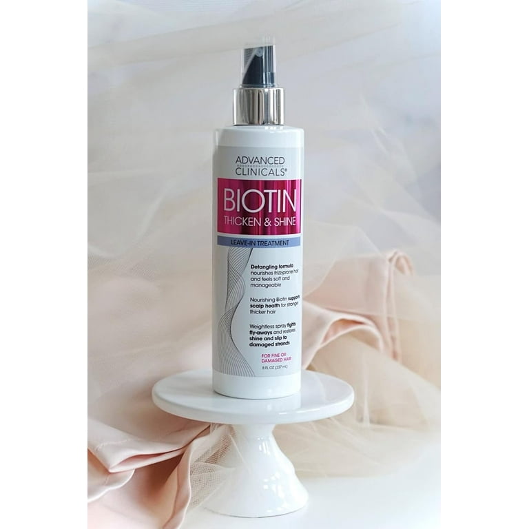 ADVANCED CLINICALS Biotin Leave-In Hair Treatment, Thicken, Shine