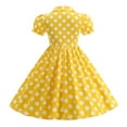 thumbnail image 5 of Gubotare Cute Dresses for Teen Girls Baby Girl Spring Floral Ruffle Dress Dress Short Sleeve Summer Outfit Casual Toddler Dress Size 5-6T (Yellow,5-6 Years), 5 of 9