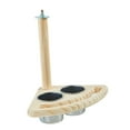 thumbnail image 4 of Gazechimp Wood Bird Perch with Bird Feeding Cups Bird Feeder for Small Large Parakeets, 4 of 8