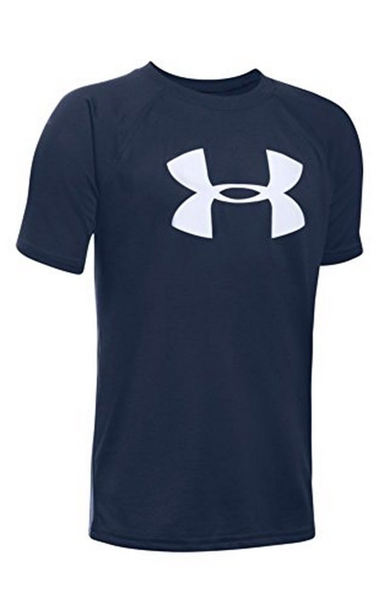 Under Armour Boys Tech Big Logo Short Sleeve Tee, Midnight Navy (410 ...