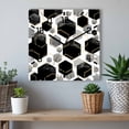 thumbnail image 6 of Black Grey Wooden Wall Clock Silent Non Ticking, Geometric Gold White Hexagon Modern Square Wall Clocks Battery Operated, Decor Clock for Home Office, Living Room, Kitchen, 12 Inch, 6 of 9