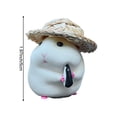 thumbnail image 2 of Yvsxxv 1 Pcs Cute Hamster Car Dashboard Figurines & Knick-Knacks Straw Hat Ornament for Auto Interior, 2 of 7