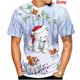 thumbnail image 1 of Camiseta de Navidad con estampado 3D para hombre, camisa de manga corta Unisex, informal, dibujos animados de Papá Noel, regalo divertido para niños, 1 of 4