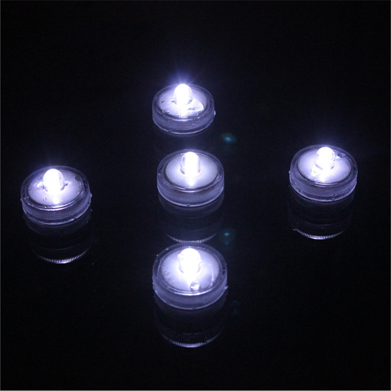 12PCS Submersible LED Lights, Tea Lights Pond & Fishing Celebration Flameles Waterproof Flameless Candles, Resin Plastic, Indoor Outdoor Use for Gifts