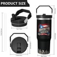 thumbnail image 5 of 1pc National flag 30oz Tumbler with Straw & Handle - Insulated Stainless Steel Cup | Holiday Gift for Man Women (Christmas, Valentine's, Birthday), 5 of 7