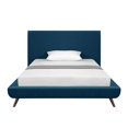 thumbnail image 3 of Lyle Beds Denim Linen Full Upholstered Walnut Tapered Legs, 3 of 7