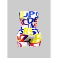 thumbnail image 4 of Lovelywholesale Plus Size Off The Shoulder Letter Print Romper, 4 of 4
