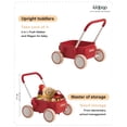 thumbnail image 3 of Kidpop PULA Carro de Empuje y Arrastre 2 en 1, Andador de Empuje para Bebés para Primer Aprendiz de 7 Meses a 4 Años, Regalos de Cumpleaños de Un Año, Robusto y Seguro, Interiores y Exteriores (Rojo), 3 of 5