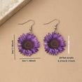 thumbnail image 3 of Sunflower Earrings – Flat Acrylic Yellow Floral Jewelry, 3 of 4
