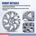 16" Set of 4 Hubcaps Wheel Rims Cover Fit 2009-2025 Toyota Corolla/2009-2014 Toyota Matrix/2023-2025 Toyota Corolla Hybrid Compatible with Steel Wheels Snap on Installation(16-inch,Lacquer)