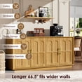 thumbnail image 6 of Rumiiro Modern 67'' Sideboard Buffet Cabinet with Storage, 4 Arched Doors, 2 Adjustable Shelves, Wood, 6 of 8