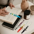thumbnail image 4 of Flower Dagger Bookmark Set, Creative Floral Metal Page Markers, Decorative Book Accessories for Readers and Book Lovers, 2 Pieces B#070 Purple, 4 of 6