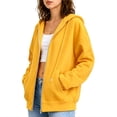 thumbnail image 5 of Women's Full Zip Hoodie Drop Shoulder Long Sleeve Oversized Sweatshirt with Pockets Casual Outerwear, 5 of 8