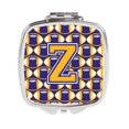thumbnail image 1 of Carolines Treasures CJ1064-ZSCM Lettre Z Football Violet & Or Miroir Compact, 1 of 1