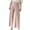 Pink, variant on Maternity Wide Leg Jeans Summer Thin Stripe Wrinkle Over Belly Loose Pants With Adjustable