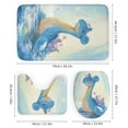 thumbnail image 3 of Lapras 4 Pcs Shower Curtain Set with Non-Slip Rug, Toilet Lid Cover and Bath Mat, Colorful Waterproof Shower Curtain with 12 Hooks, Bathroom Decor Accessories 72" x 72", 3 of 8