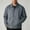 Gray, variant on Men's Lapel Collar Lightweight Utility Jacket, Loose Fit Snap Button Casual Work Coat Windbreaker with Side Pockets, Spring Fall Daily Business Outerwear for Men Beige