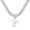 Silver-C, variant on Silver Cursive Initial Pendant Necklace With Heart Charm Cuban Link Chain