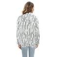 thumbnail image 4 of Aosijia Womens Long Sleeve Shirt Striped V Neck Button Down Casual Loose Fit Blouse Tops with Front Pockets, 4 of 18